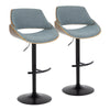 Fabrizzi - Adjustable Barstool (Set of 2) Black Base