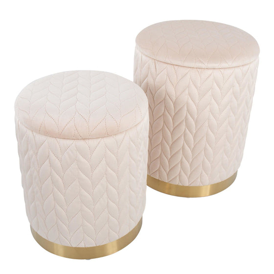 Marla - Quilted Ottoman Set