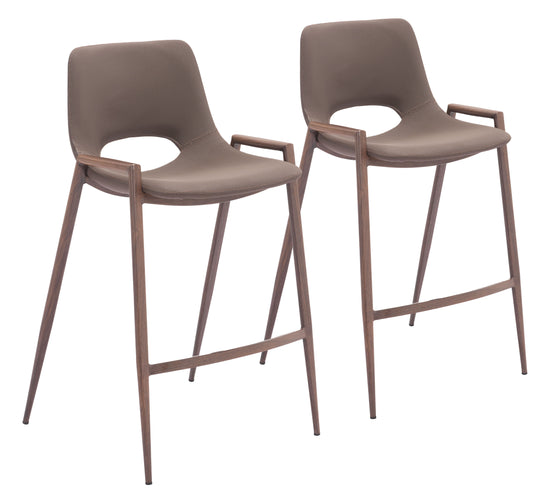 Desi - Counter Stool (Set of 2) Walnut Legs