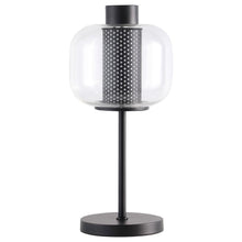  Ingrid - Glass Shade Bedside Table Lamp - Black