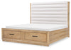 Torrance - Complete Channeled Upholstered Storage Bed