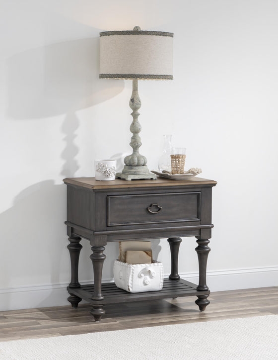 Kingston - Open Nightstand - Sandalwood Brown / Dark Sable