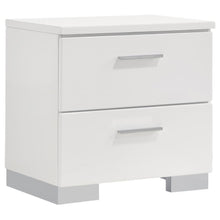  Felicity - 2-Drawer Nightstand - White High Gloss