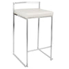 Fuji - Counter Stool Steel With Cushion - Stainless Steel