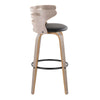 Cosi - 30" Fixed-Height Barstool (Set of 2) - Gray Backrest