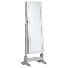  Zayas - Cheval Mirror With Jewelry Storage - White