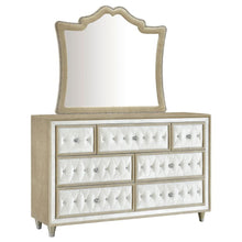  Antonella - 7-Drawer Upholstered Dresser With Mirror