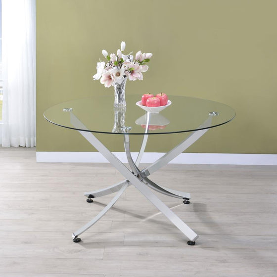 Beckham - Round Glass Top Dining Table