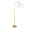 Salon - Reader 63" Metal Floor Lamp - Gold Metal With White Linen Shade from Grandview Gallery