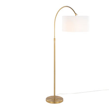  Salon - Reader 63" Metal Floor Lamp - Gold Metal With White Linen Shade from Grandview Gallery