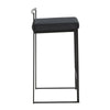 Fuji - Stackable Counter Stool With Cushion - Black Metal