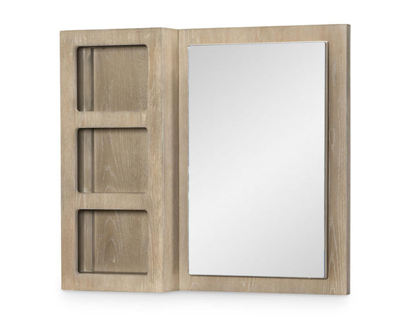 District - Storage Mirror - Weathered Oak