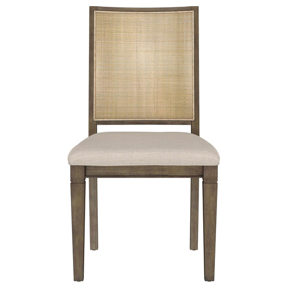 Matisse - Woven Rattan Back Dining Side Chair Brown (Set of 2) - Light Brown