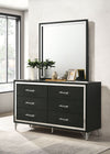 Lucia - 6-Drawer Dresser And Mirror - Black