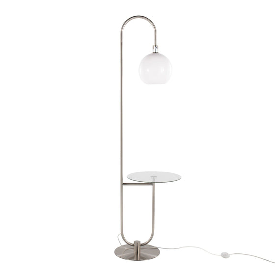 Trombone - 71" Floor Lamp With Table - Gray