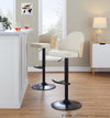 Ahoy - Fixed - Height Counter Stool - Walnut Bamboo Legs And Round Metal Footrest (Set of 2)