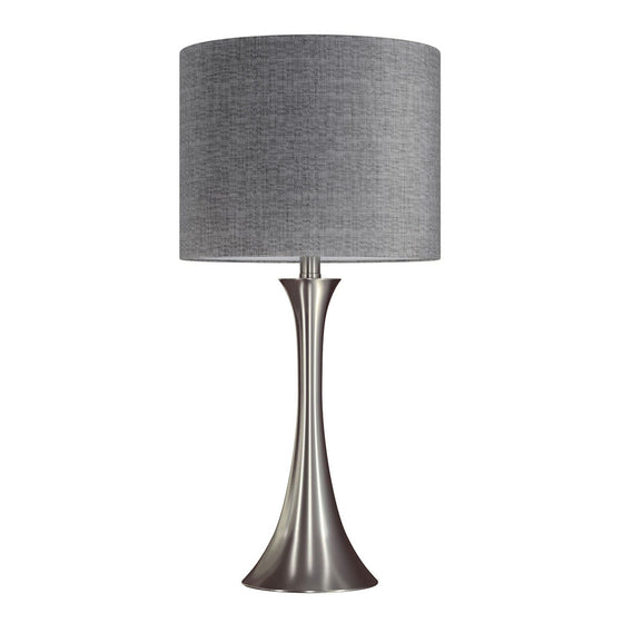 Lenuxe - 24" Metal Table Lamp - Brushed Nickel (Set of 2)