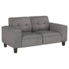 Deerhurst - Upholstered Track Arm Tufted Loveseat - Charcoal