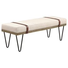  Austin - Fabric Upholstered Accent Bench - Beige