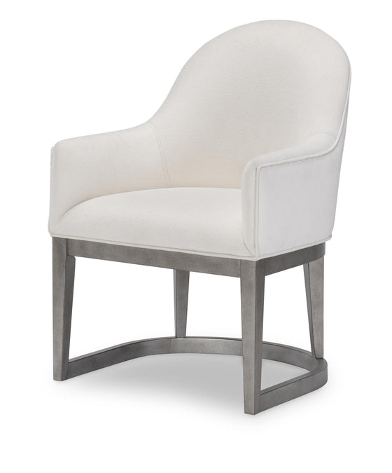 Terra Luna - Upholstered Host Chair - White Cloud & Nightfall