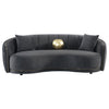 Brookside - 2 Piece Velvet Upholstered Sofa Set - Dark Gray