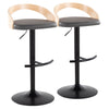 Grotto - Adjustable Barstool (Set of 2) - Natural Backrest