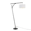 Daniella - Salon 70" Floor Lamp - Black Metal With Black Linen Shade