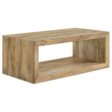  Benton - Rectangular Solid Wood Coffee Table - Natural