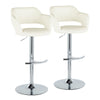 Margarite - Ajustable Barstool With Swivel - Chrome Metal (Set of 2)