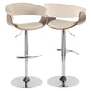 Vintage Mod - Adjustable Barstool (Set of 2) - Chrome Base