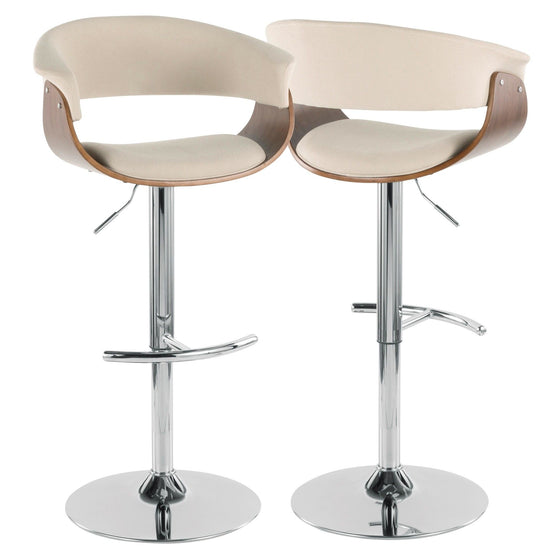 Vintage Mod - Adjustable Barstool (Set of 2) - Chrome Base