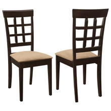  Gabriel - Lattice Back Side Chairs (Set of 2) - Cappuccino