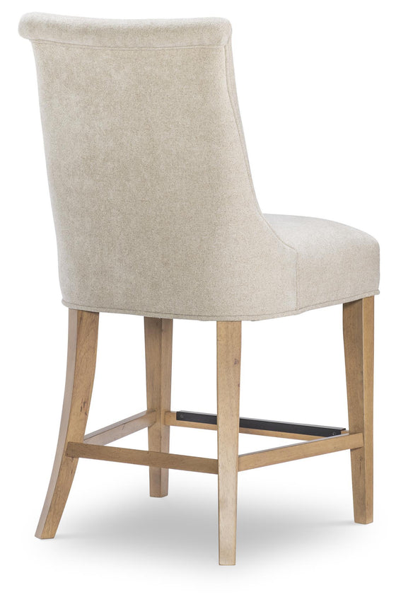 Linden - Upholstered Counter Chair - Honeyed Oak