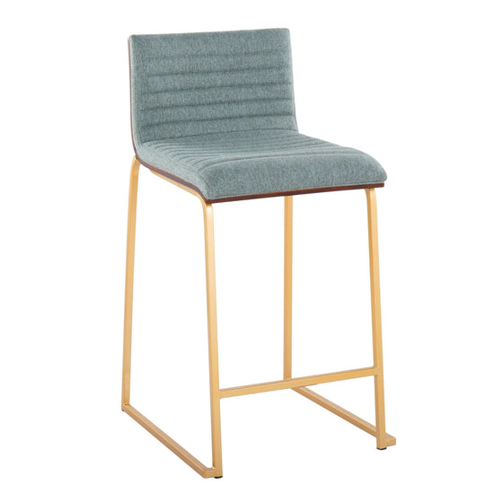 Mason Mara - 26" Fixed-Height Counter Stool (Set of 2) - Gold Legs