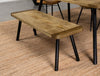 Maverick - Wood Dining Bench - Natural Mango And Black