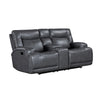 Titan - Console Loveseat With Dual Recliners - Gray