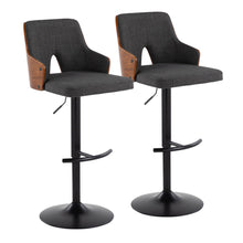  Stella - Adjustable Barstool (Set of 2) - Black Base