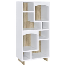  Dalton - 6-Shelf Bookcase - White And Distressed Pine