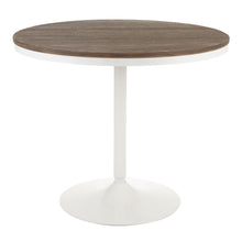  Dakota - Dining Table - White Metal And Brown Wood - Pressed Grain Bamboo