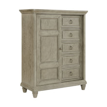  Whit-Ash - 5-Drawer Door Chest - Light Gray