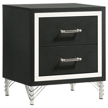  Lucia - 2-Drawer Nightstand Bedside Table - Black