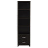 Lewes - 4-Shelf Engineered Wood Media Tower - Cappuccino