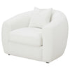 Isabella - Faux Sheepskin Upholstered Accent Chair Natural - Ivory