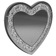  Aiko - Heart Shaped LED Light Wall Mirror - Silver