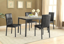  Garza - 5-Piece Rectangular Dining Table Set - Black