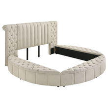  Sonya - Upholstered Round Storage Bed