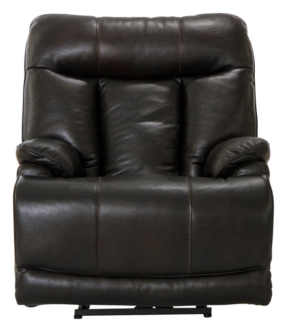 Naples - Power Lay Flat Recliner With Extended Ottoman - Chocolate