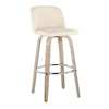 Toriano - 30" Fixed-Height Barstool (Set of 2) - Light Brown & Chrome Base