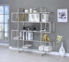 Elmer - 5-Shelf Bookshelf - Clear And Chrome