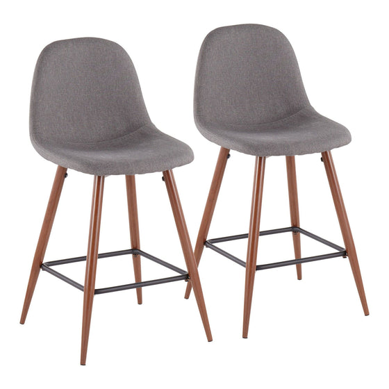 Pebble - Counter Stool - Walnut (Set of 2)